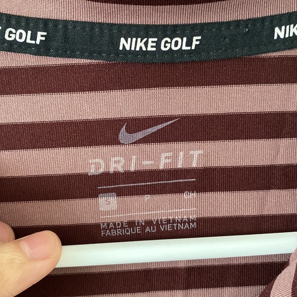 Maroon Striped Nike Womens Golf Tshirt - Picture 4 of 5